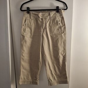 Bay Studio Women's Khaki Petite Tan Cropped Pants